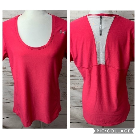 NWOT UA Semi-Fitted Short Sleeve Top Large - Picture 1 of 6